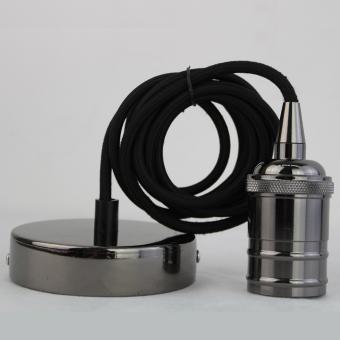 Ретро патрон с подвесом E27 Черный Sun Lumen 056-670
