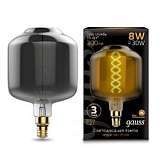 Лампа светодиодная филаментная Gauss E27 8W 2400K серая 164802008
