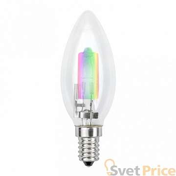 Лампа галогенная (01089) E14 42W свеча радужная HCL-42/RB/E14 candle