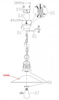 Подвесной светильник Odeon Light Latura 2898/1A
