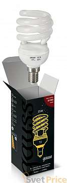 Лампа энергосберегающая E14 15W 2700K спиральT2 матовая 171115