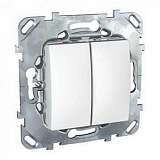 Переключатель двухклавишный Schneider Electric Unica 10AX 250V MGU5.213.18ZD