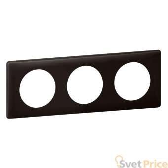 Рамка 3-постовая Legrand Celiane черная перкаль 066743