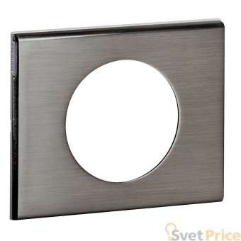 Рамка 1-постовая Legrand Celiane фактурная сталь 069101