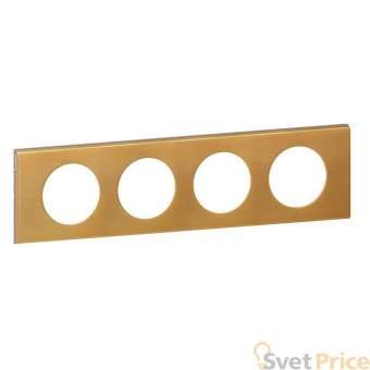 Рамка 4-постовая Legrand Celiane золото 069134