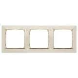 Рамка 3-постовая Legrand Valena слоновая кость/золотой штрих 774153