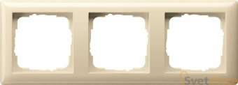 Рамка 3-постовая Gira Standard 55 кремовый глянцевый 021301
