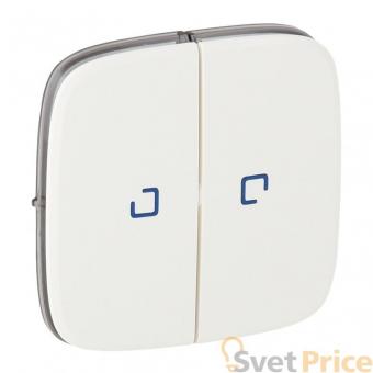 Лицевая панель Legrand Valena Allure выключателя двухклавишного с подсветкой белая 755225
