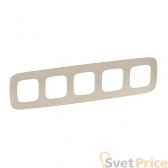 Рамка 5-постовая Legrand Valena Allure Тиснение бежевое 754385