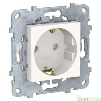 Розетка Schneider Electric Unica New б/з со шторками 16A 250V NU503718