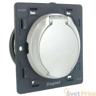 Розетка стационарной уборочной системы Legrand Celiane с контактом белая 067432