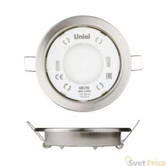 Встраиваемый светильник (UL-00005054) Uniel GX53/H2 Nickel 10 Prom