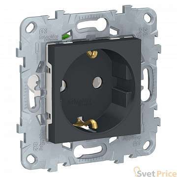 Розетка с заземлением, без шторок Schneider Electric Unica New NU505654