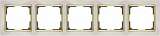 Рамка Snabb на 5 постов слоновая кость/золото WL03-Frame-05-ivory/GD 4690389083945