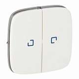 Лицевая панель Legrand Valena Allure выключателя двухклавишного с подсветкой белая 755225