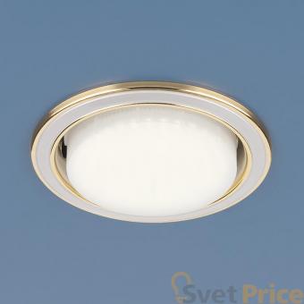 Встраиваемый светильник Elektrostandard 1036 GX53 WH/GD белый/золото 4690389069192