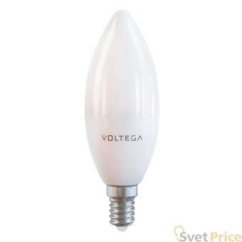 Лампа светодиодная Voltega E14 10W 4000К матовая VG2-C37E14warm10W 7065