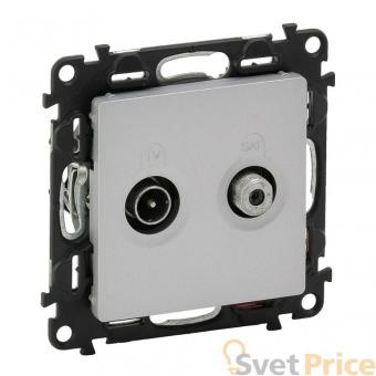 Розетка TV-SAT проходная Legrand Valena Life алюминий 753663