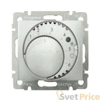 Термостат теплого пола Legrand Valena алюминий 770291