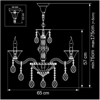 Подвесная люстра Osgona Bianca 881080