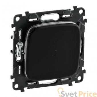 Переключатель одноклавишный Legrand Valena Allure 10А 250В с подсветкой антрацит 752936