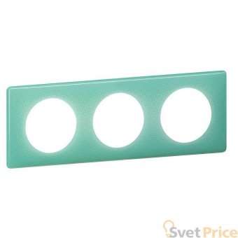 Рамка 3-постовая Legrand Celiane бирюзовый муар 066643