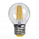 Лампа светодиодная филаментная Voltega E27 4W 2800К шар прозрачный VG10-G1E27warm4W-F 7010