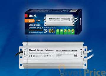 Блок питания для светодиодов Uniel (10589) 100W 4мА IP67 UET-VAJ-100B67