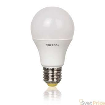 Лампа светодиодная Voltega E27 8.5W 2800К груша матовая VG4-A2E27warm8W 5753