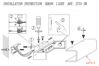Настенный светильник Odeon Light Kima 2731/3W