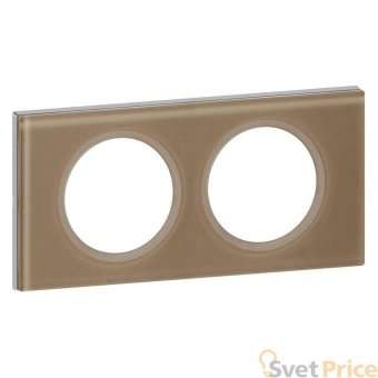 Рамка 2-постовая Legrand Celiane смальта мокка 069462