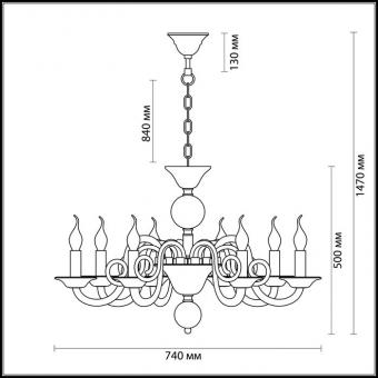 Подвесная люстра Odeon Light Aria 3931/8