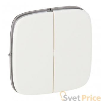 Лицевая панель Legrand Valena Allure выключателя двухклавишного белая 755025