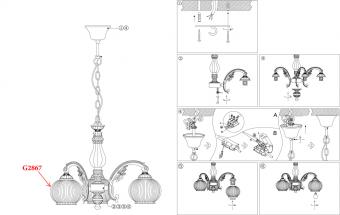 Подвесная люстра Odeon Light Ragon 2867/3