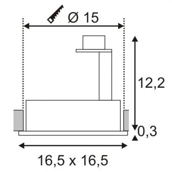 Встраиваемый светильник SLV New Tria 1 ES111 113541