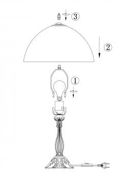 Настольная лампа Odeon Light Traube 2267/1T