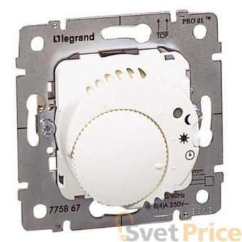 Термостат Legrand Galea Life с подсветкой НЗ контактом белый 775867