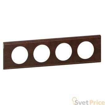 Рамка 4-постовая Legrand Celiane кожа текстура 069404