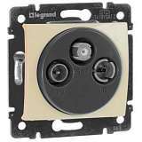 Розетка TV-FM-SAT проходная Legrand Valena слоновая кость 774337