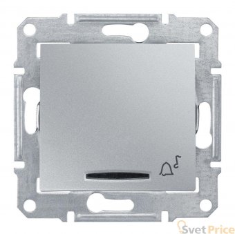 Выключатель кнопочный с синей подсветкой Звонок Schneider Electric Sedna 10A 250V SDN1700160