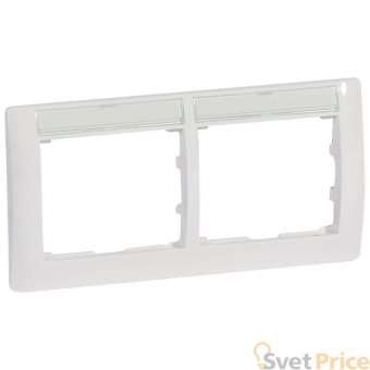 Рамка 2-постовая Legrand Galea Life с этикеткой белая 771014