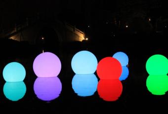Уличный светодиодный светильник с пультом ДУ Kreonix KDL-Ball-D25-RGB 7386