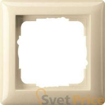 Рамка 1-постовая Gira Standard 55 кремовый глянцевый 021101