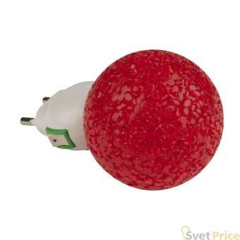 Настенный светодиодный светильник (10329) Uniel DTL-309-Шар/Red/1LED/0,1W