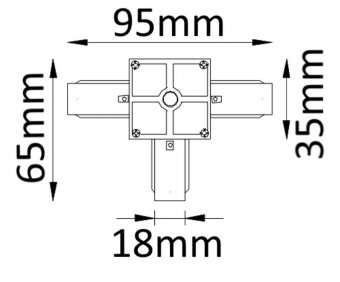 Соединитель T-образный однофазный Crystal Lux CLT 0.211 03 WH