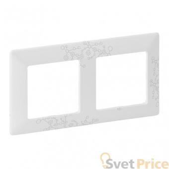 Рамка 2-постовая Legrand Valena Life Эл Грей белый 754122