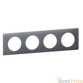 Рамка 4-постовая Legrand Celiane фиолетовая перкаль 066734