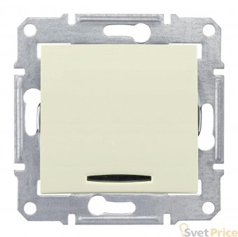 Переключатель одноклавишный с синей подсветкой Schneider Electric Sedna 16A 250V SDN1500247