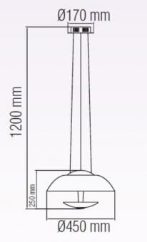 Подвесной светодиодный светильник Horoz Vista черный 019-007-0024