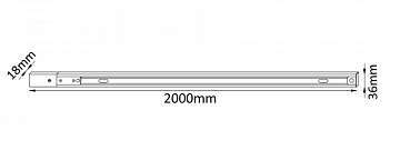 Шинопровод однофазный с питанием и заглушкой Crystal Lux CLT 0.11 01 L2000 WH